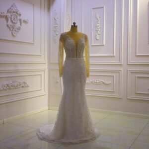 Mermaid Diamond and Pearl Wedding Dress